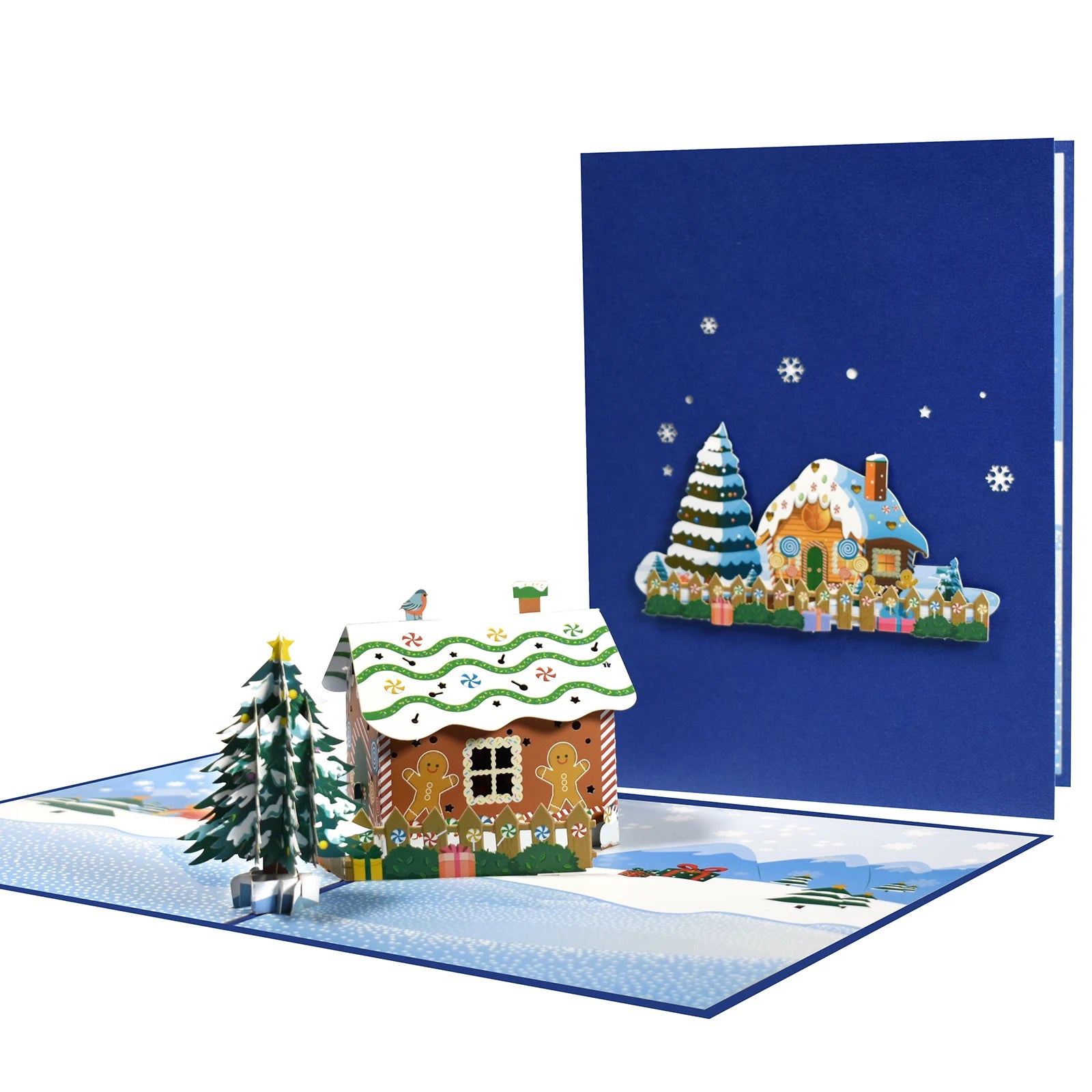 Christmas Card 3D Train Pop Up Greeting Cards Xmas Gift for Winter Holiday New Year