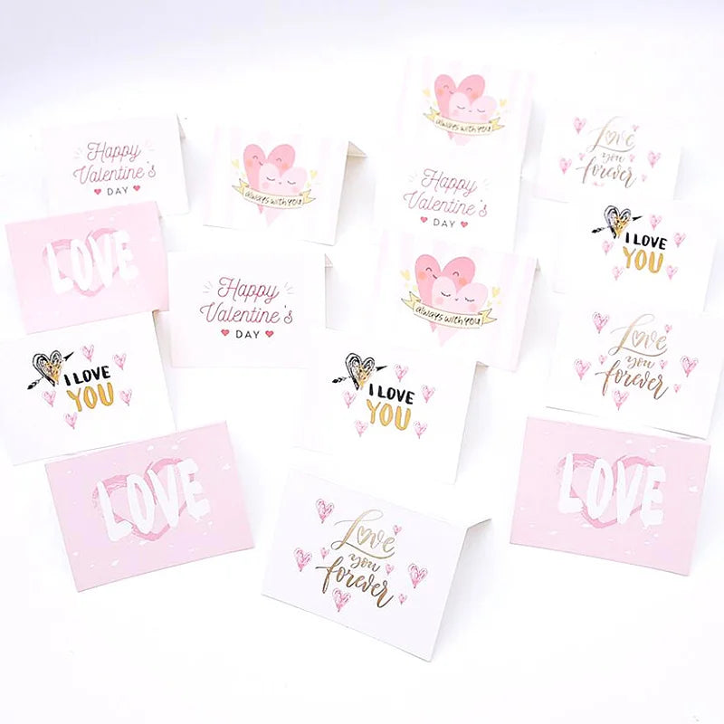 10PCS Valentine's Day love Postcards Wedding Greeting Cards